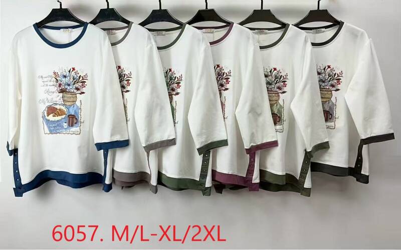 Bluzki damskie Roz M/L-XL-2XL, Mix Kolor Paczka 12 szt